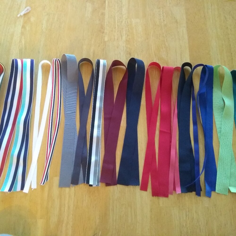 Lot of 19 Hair Ties 24 inch Premium Grosgrain Ribbon Mokuba Shindo Japan